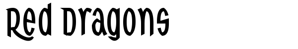 Red Dragons font preview